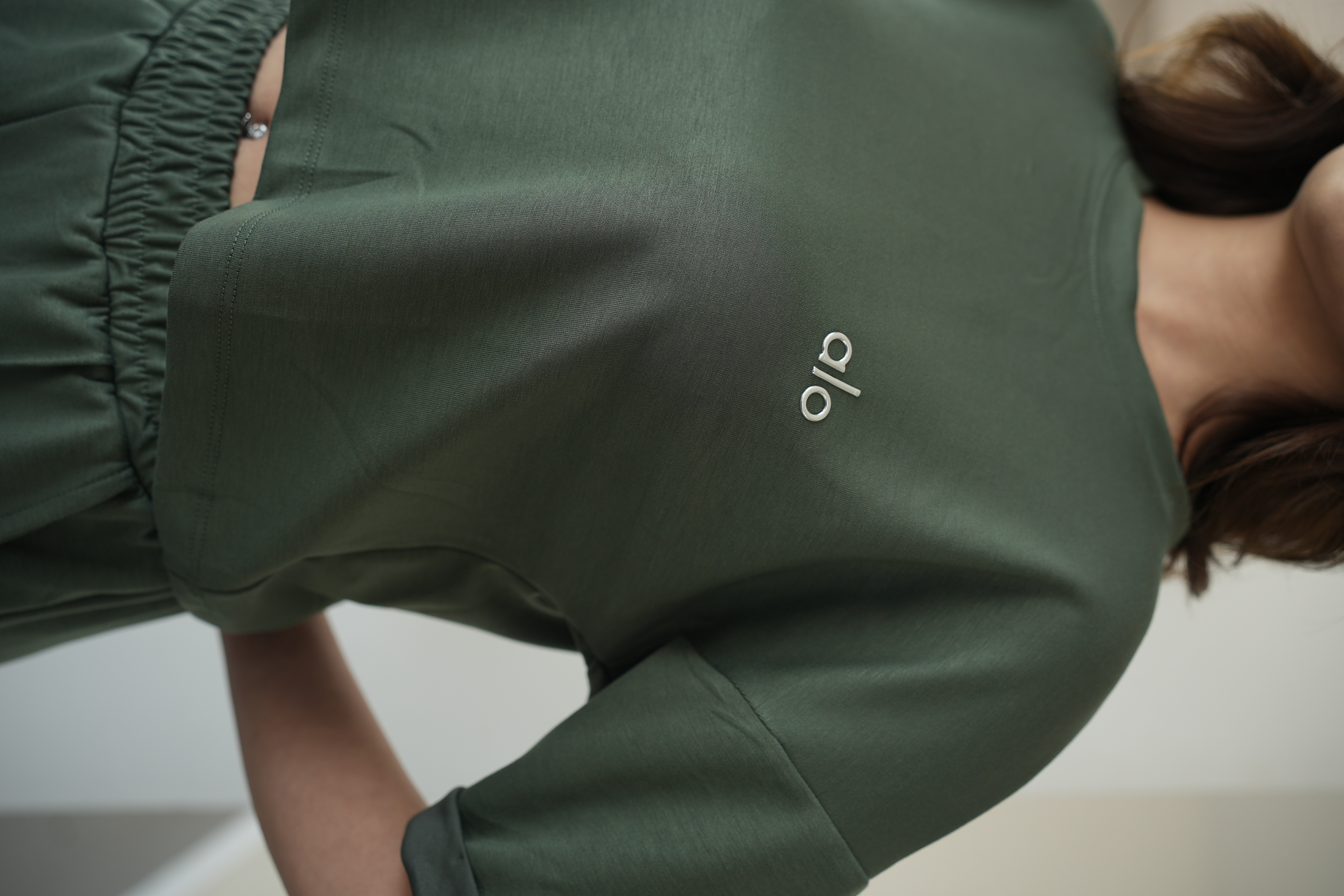 "Alo" Yazı Detaylı Modal Kumaş Yeşil Kadın İkili Eşofman Takımı ek resim