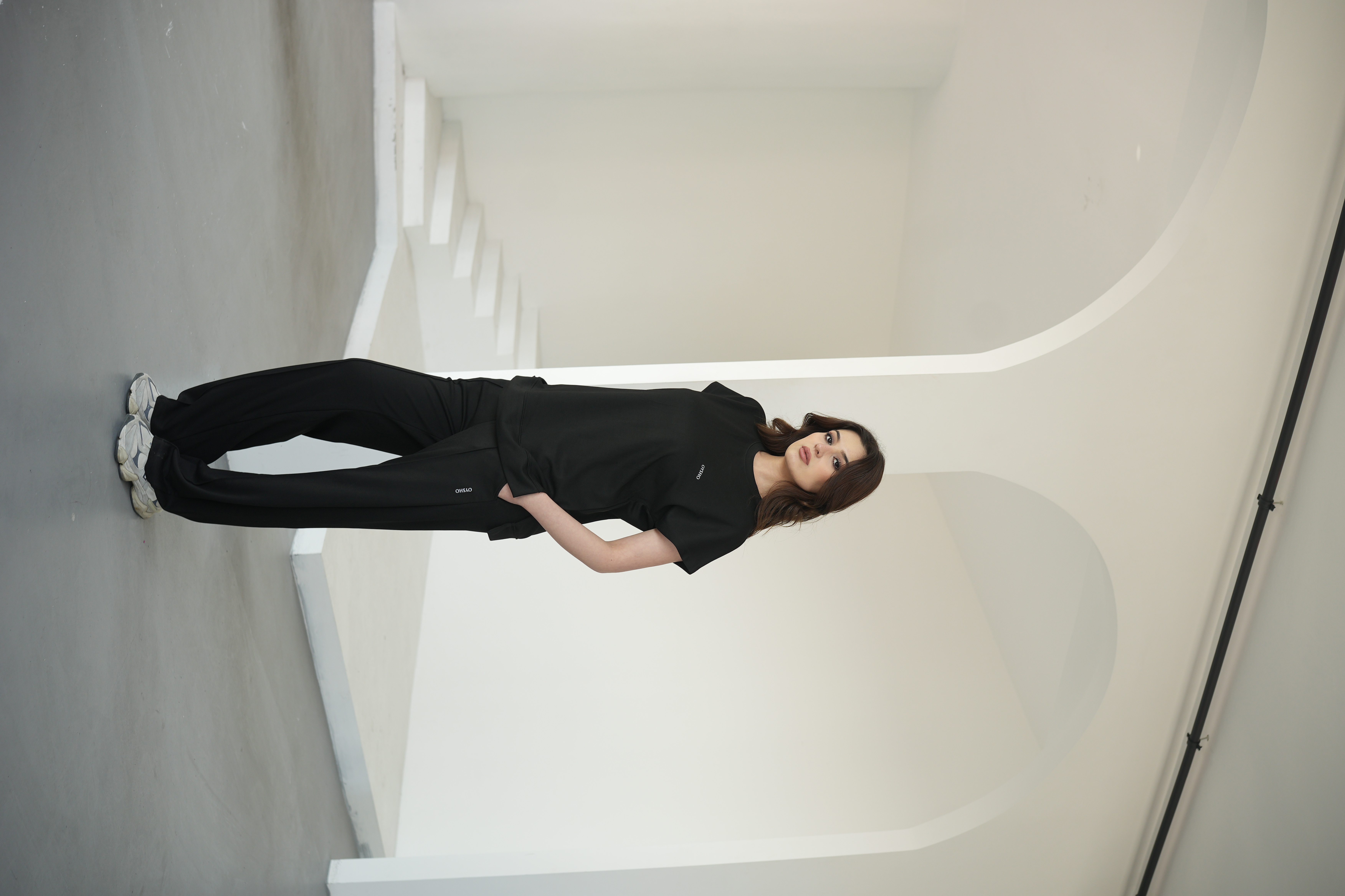 Oysho Baskılı Siyah Modal Kumaş Kadın İkili Eşofman Takımı ek resim