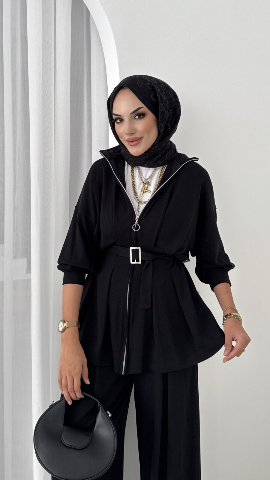 OYSH MUADİL KEMERLİ 2Lİ TAKIM-SİYAH ek resim